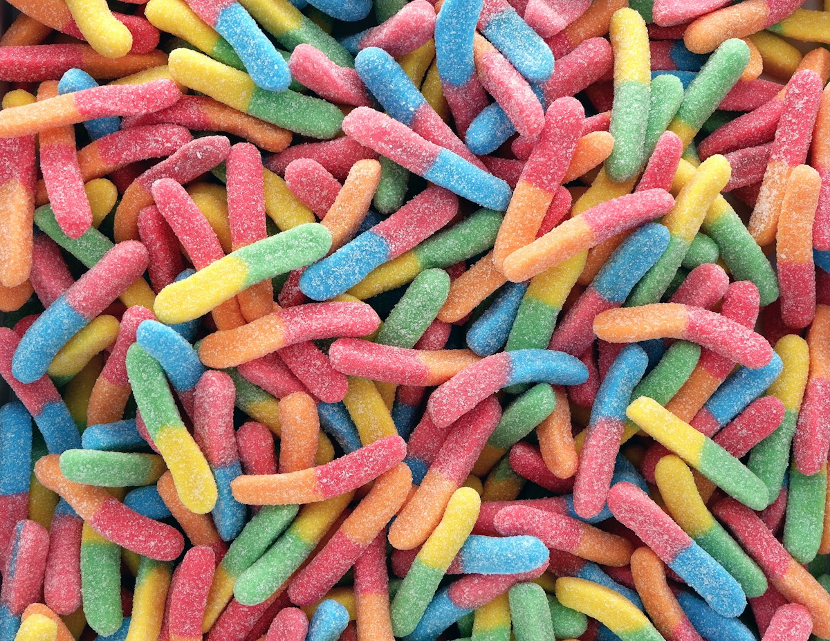 Rainbow Gummy Worms, 200g